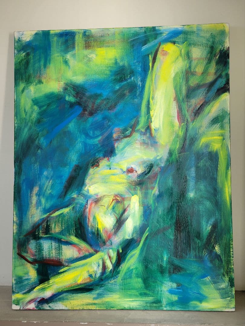 No.4「青の光景」絵画 油絵 キャンバス直筆