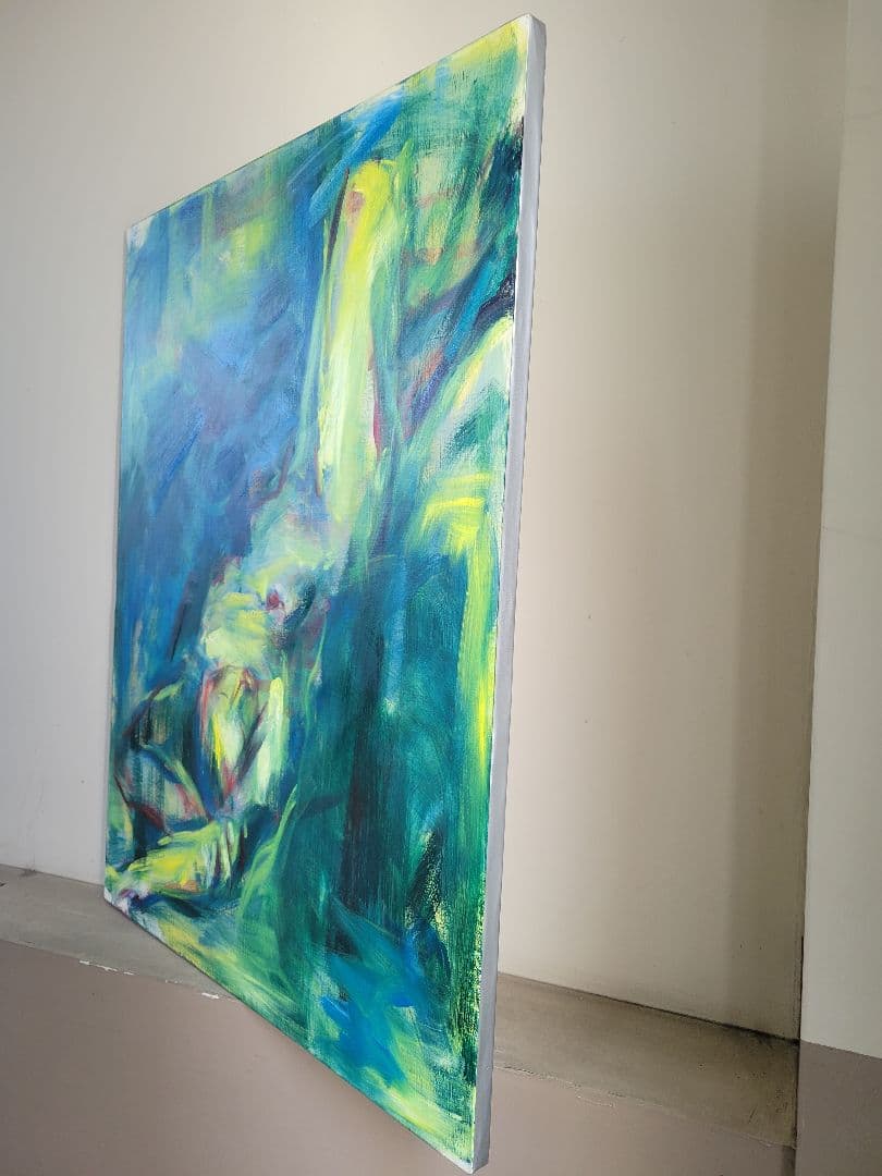 No.4「青の光景」絵画 油絵 キャンバス直筆