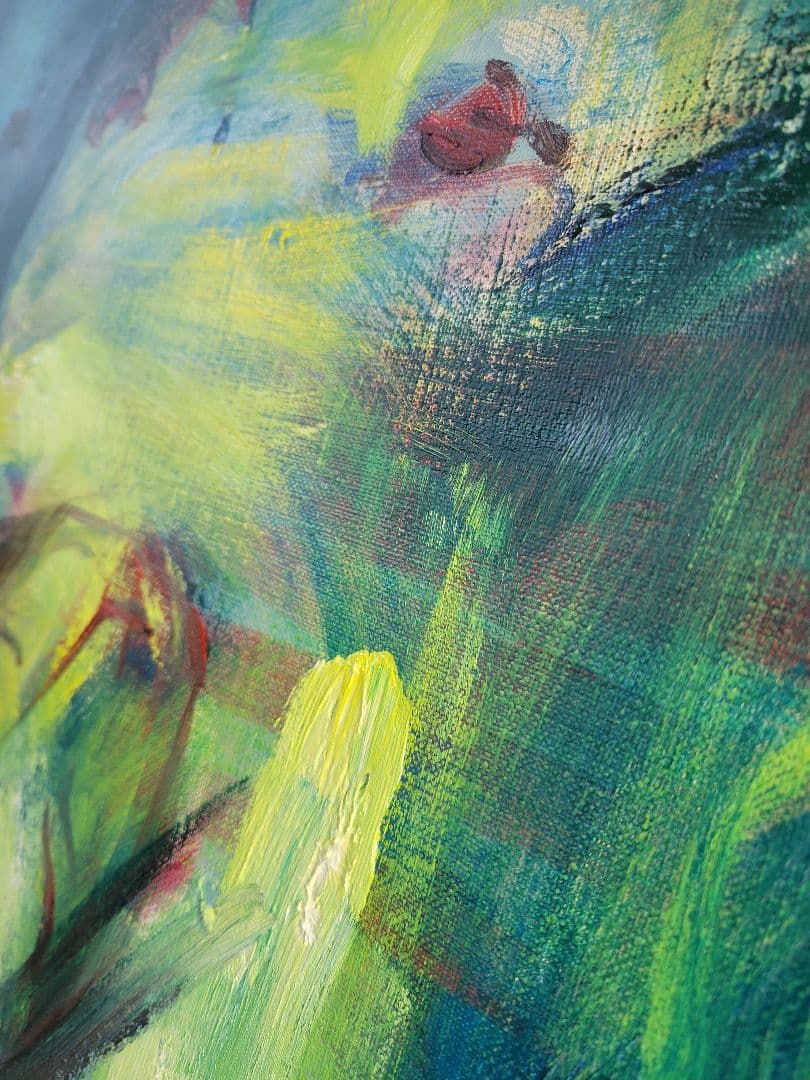 No.4「青の光景」絵画 油絵 キャンバス直筆