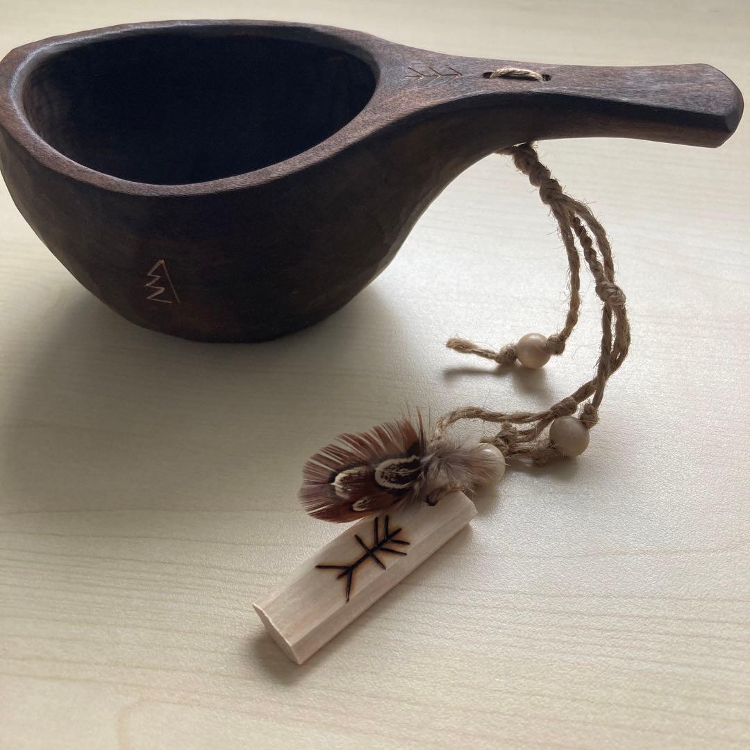 【新品】ソウルオブシベリア　#4 ホワイトペンダント　ククサ　No.8002