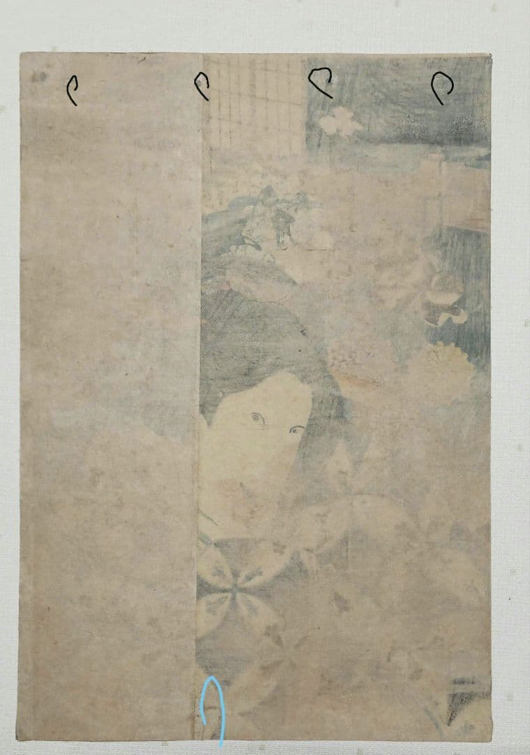 浮世絵版画、江戸紫五十四帖第六末摘花、三代歌川豊国画、嘉永5年出版