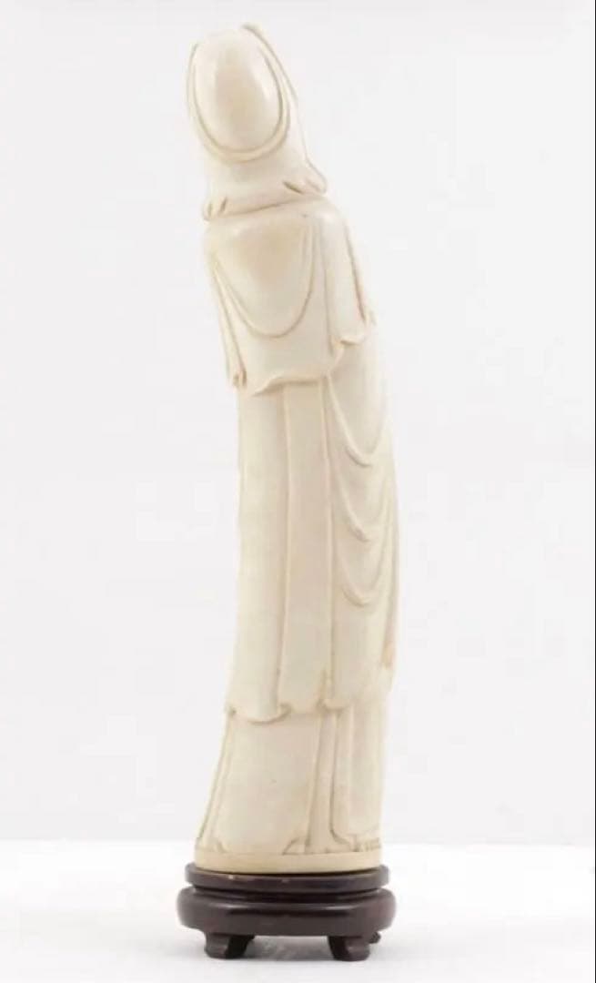 極上古美術品　マンモス　観音菩薩立像 40cm 1.1Kg