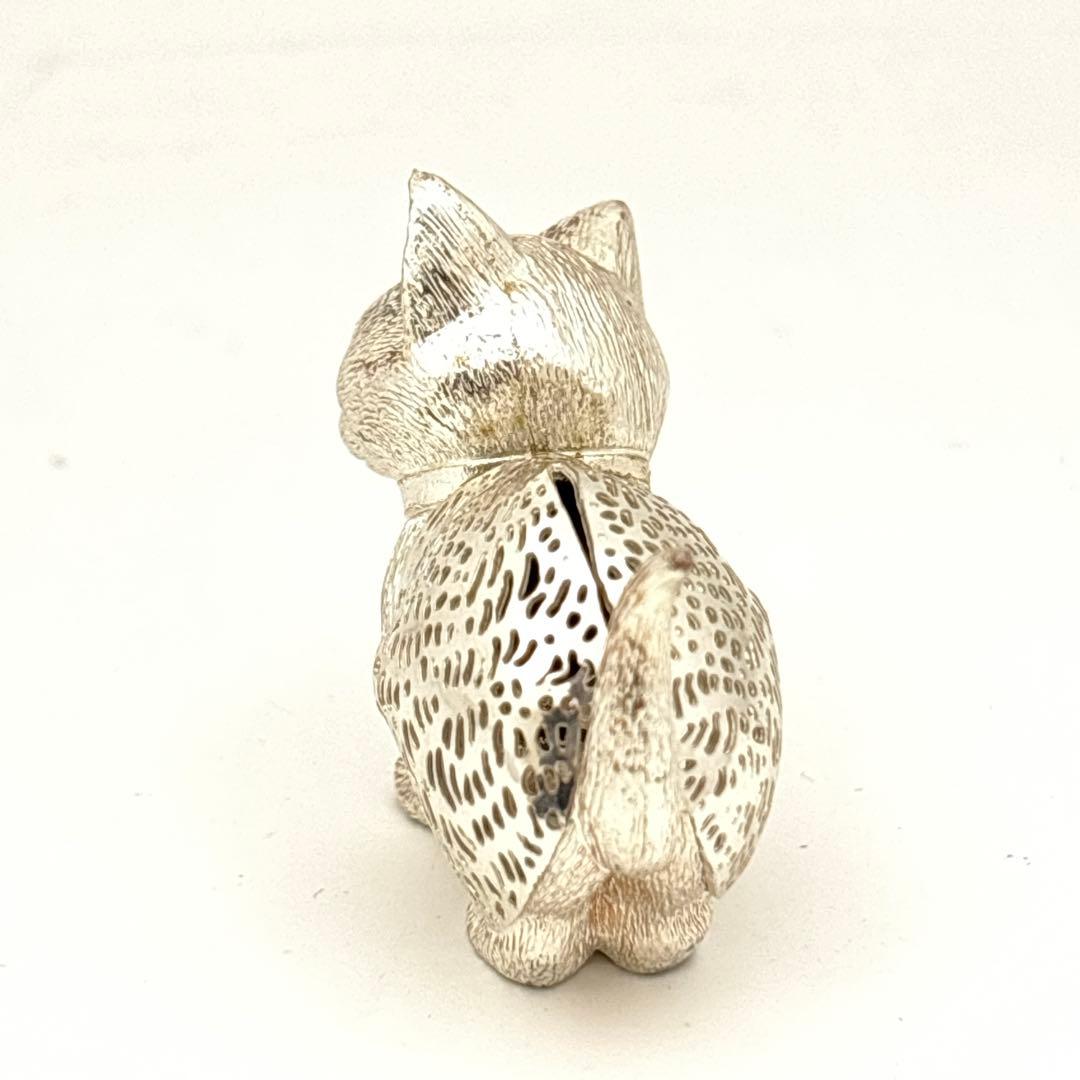 美品 クリストフル 置物 猫 ネコ リュミエール コレクション