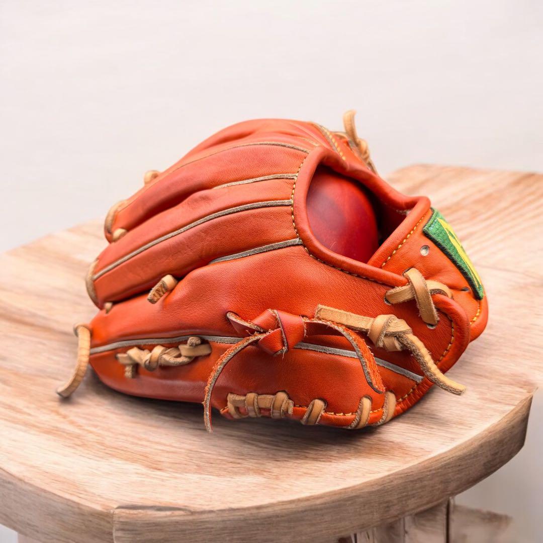 DEAD STOCK 硬式グローブ オレンジ　ジュテルレザー皮革ステア