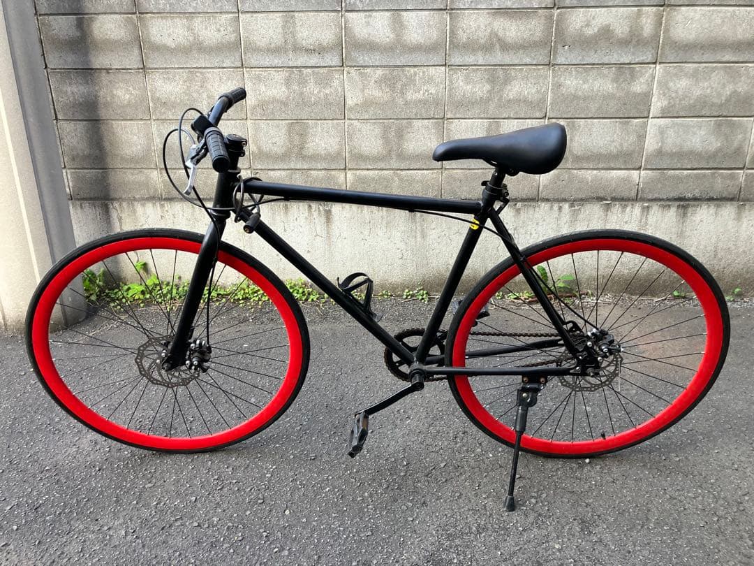 カ*す様 クロスバイク ブラック/レッド
