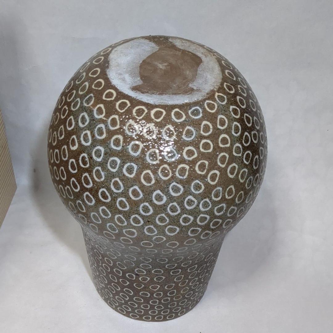 民藝 益子焼 塩釉花瓶 鹿目曹 塚本製陶 神鹿窯 濱田庄司 花器 美品