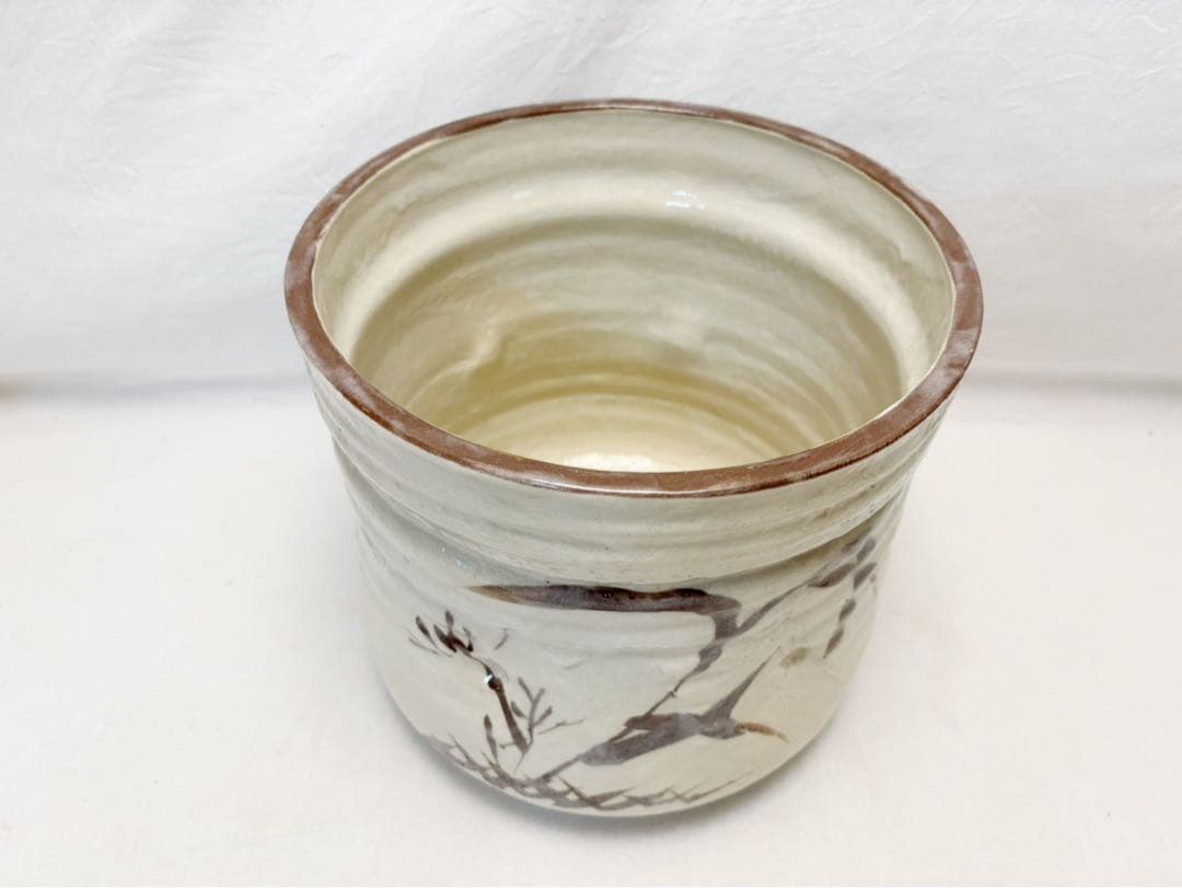 ほぼ未使用 水屋道具 景陶作 志野 水屋瓶 陶印 割蓋付き 水差し 箱無