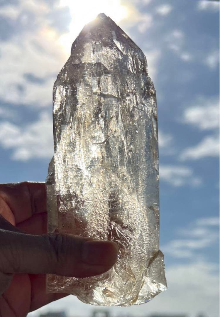 【希少】天然非加熱 シトリン カテドラル原石 555g 高透明　単結晶　黄水晶