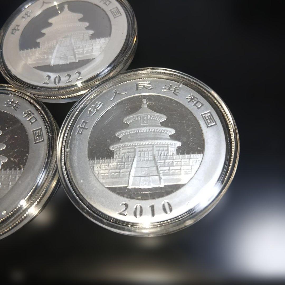 太*月様 純銀パンダ 銀貨 2010・2017・2022年 3枚セット