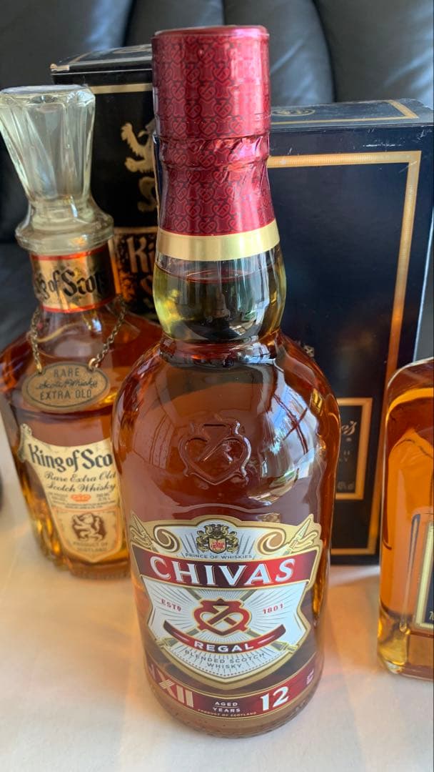 バランタイン 12年、レアエクストラオールド、CHIVAS スコッチ3本セット