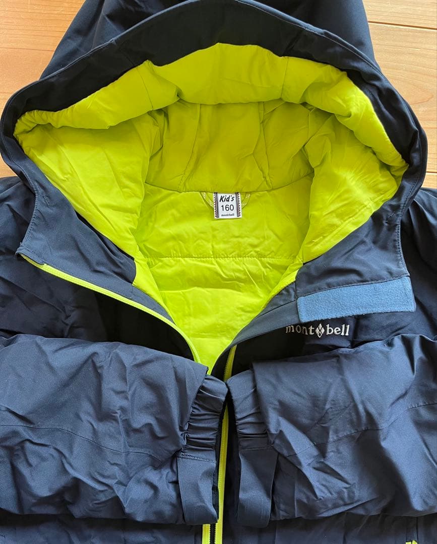 mont-bell パウダーステップ パーカ Kid's 160 ネイビー