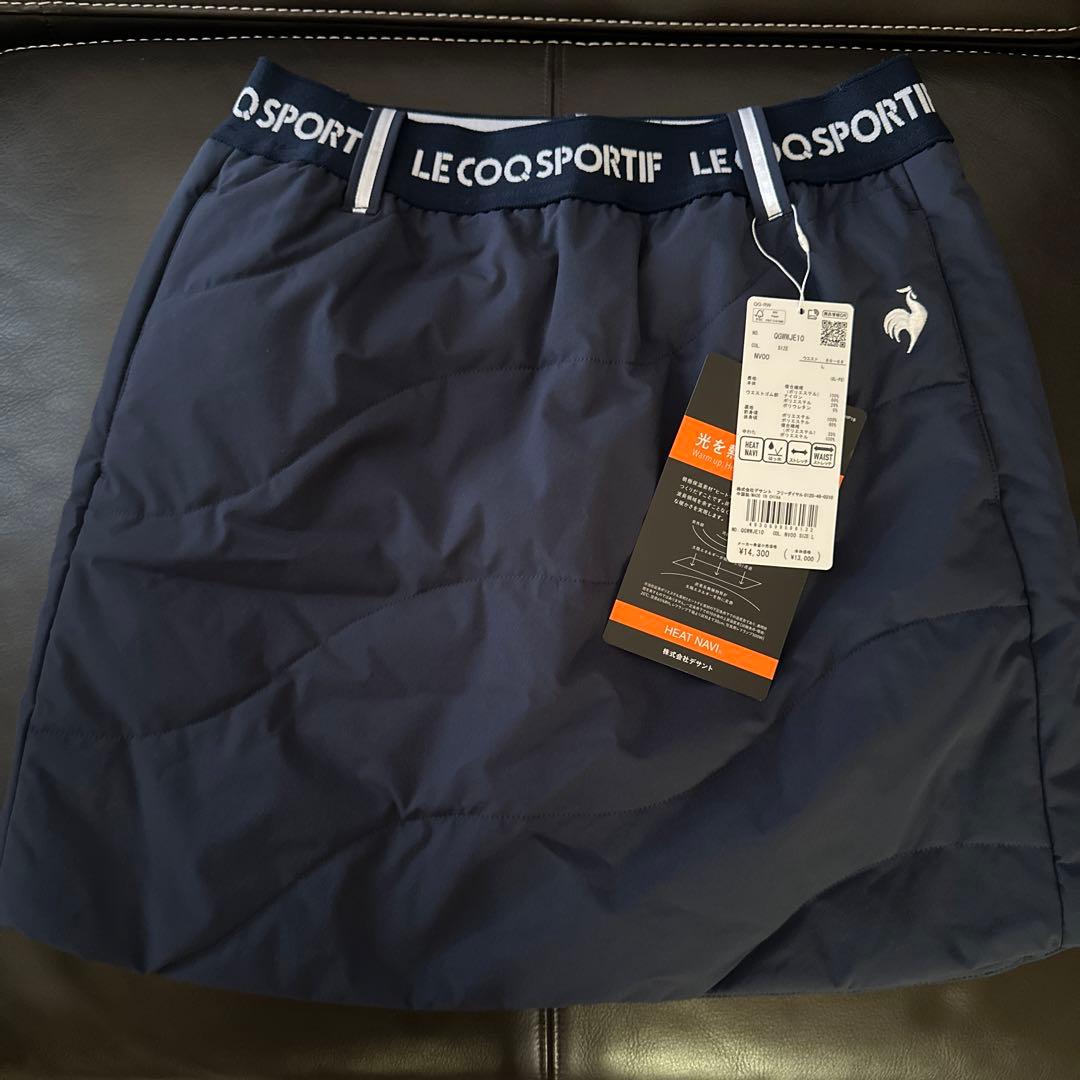 ルコック ゴルフ スカート 中綿 冬 デサント