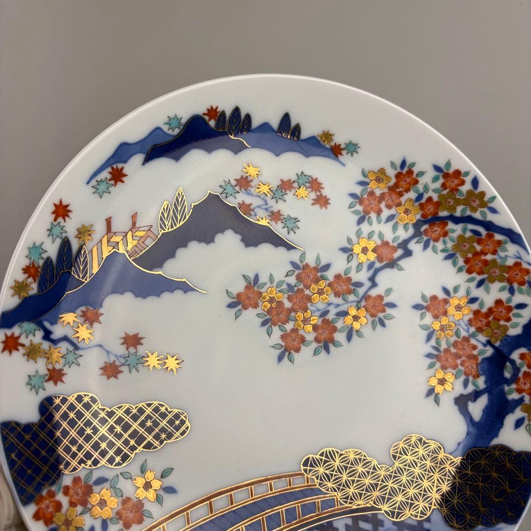 辻常陸 染錦 飾皿 皿 古美術 色絵 絵皿 アンティーク