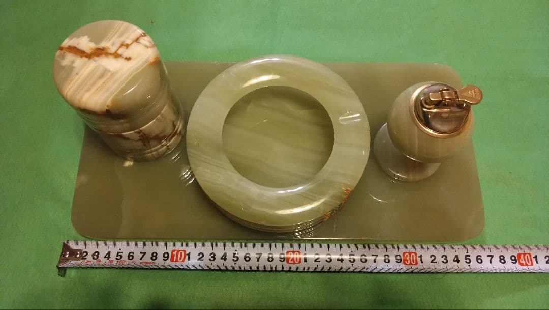 天然オニキス４点灰皿セット