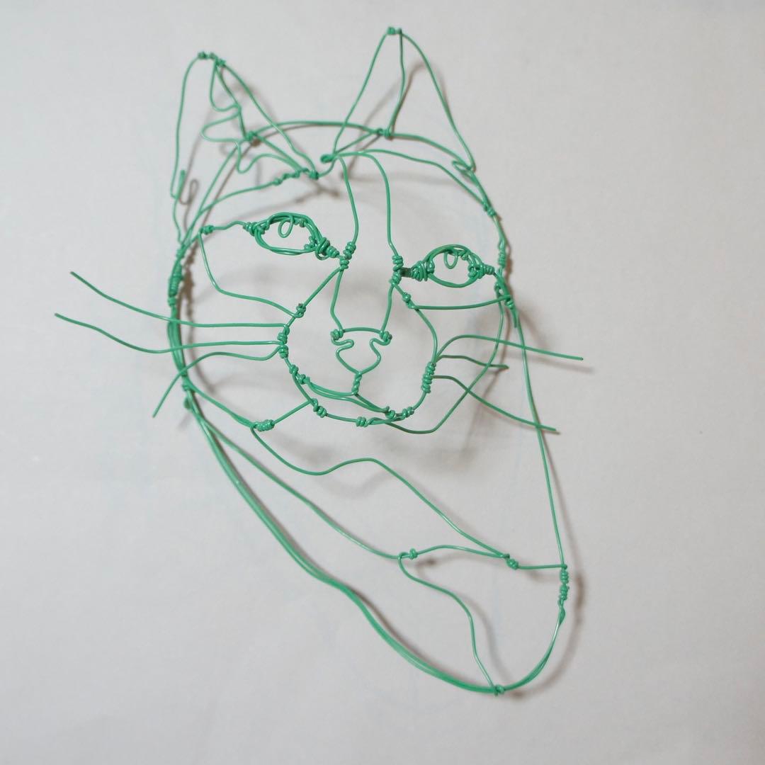 HAyU hayu ワイヤーアート ハユ 猫 アート 水金地火木土天冥海
