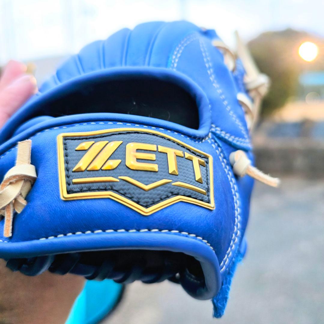 ZETT 軟式野球用グローブ 少年 青×白 GROUND HERO ゼット