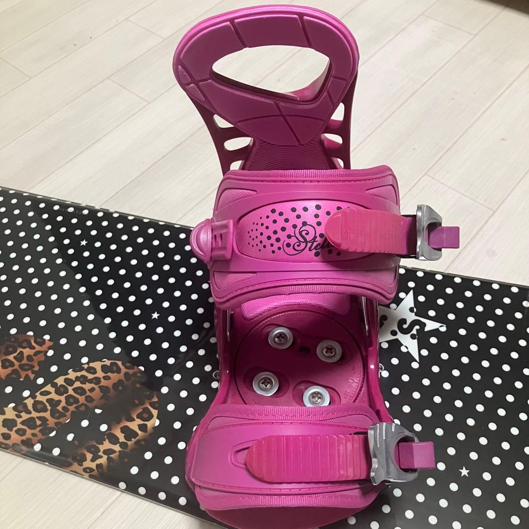 【美品】カバー付STELLA STLOO QUEEステラスノーボードセット140