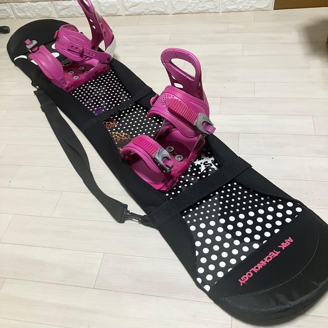 【美品】カバー付STELLA STLOO QUEEステラスノーボードセット140