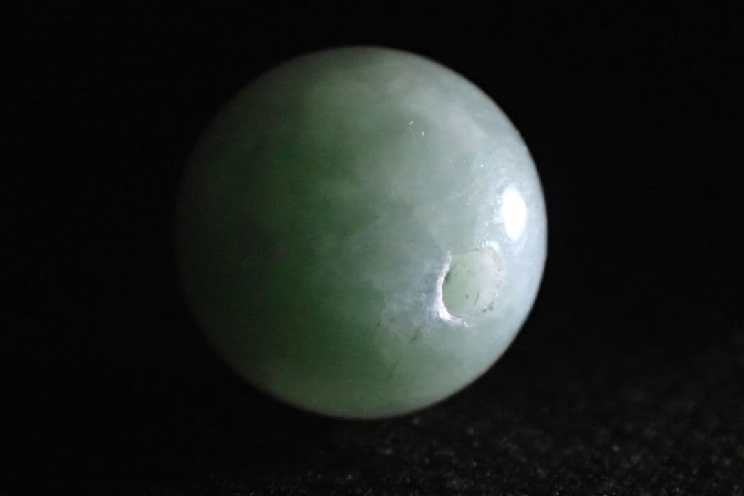 ※おつき※　糸魚川翡翠　丸玉　姫川　緑　3点セット　送料無料