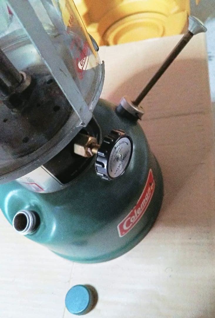 追記あり●コールマンランタン73年　 グリーンカラー　クラムシェルケース付き
