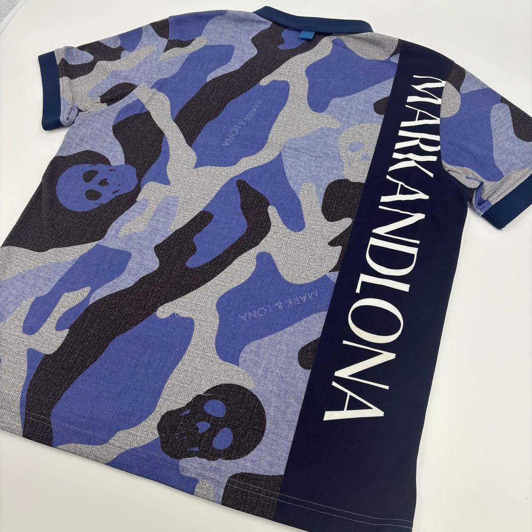 極美品　MARK&LONA マーク&ロナ ポロシャツ カモゴルフ50 XL774