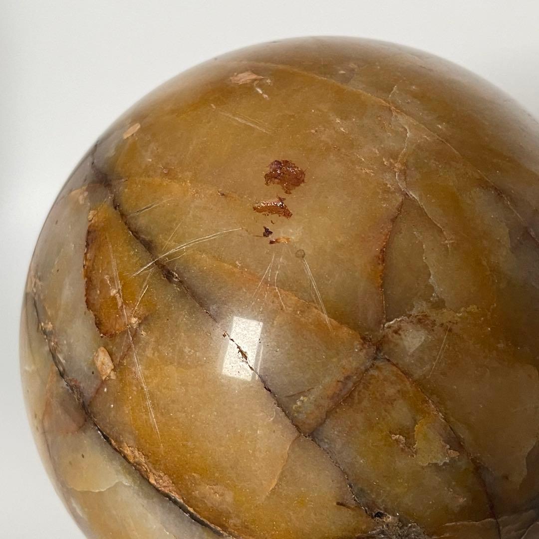 【H&E社正規品／保証書付き】ヒマラヤ・レッドゴールド・アゼツライト スフィア