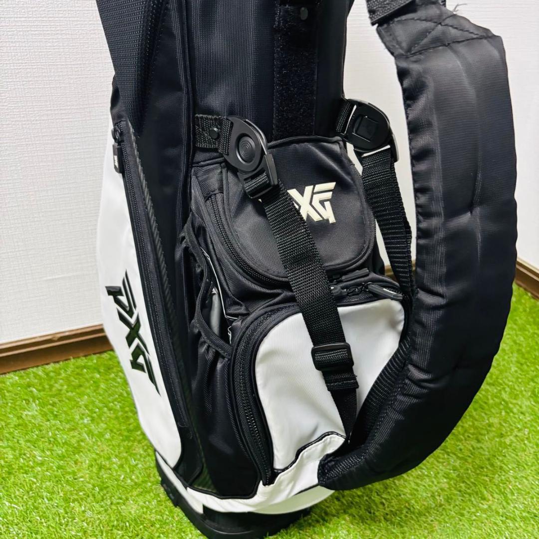 PXG スタンド式　キャディバッグ　ゴルフ　ブラック　ホワイト
