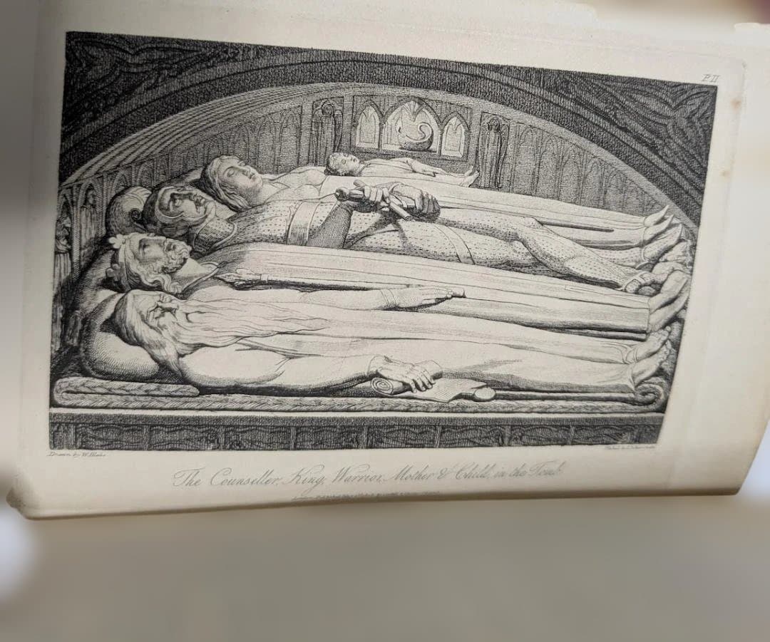 ★希少 ★ウィリアム・ブレイク★挿画本 The Grave★銅版画 13点★