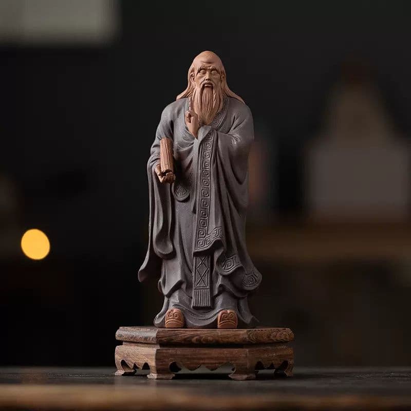 禅意  紫砂  中国  名人  老子   茶道具  置物