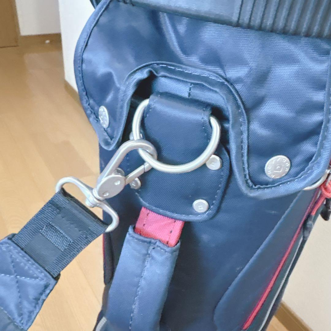 K441 美品onoff オノフ ナイロンツイル ネイビー キャディバッグ