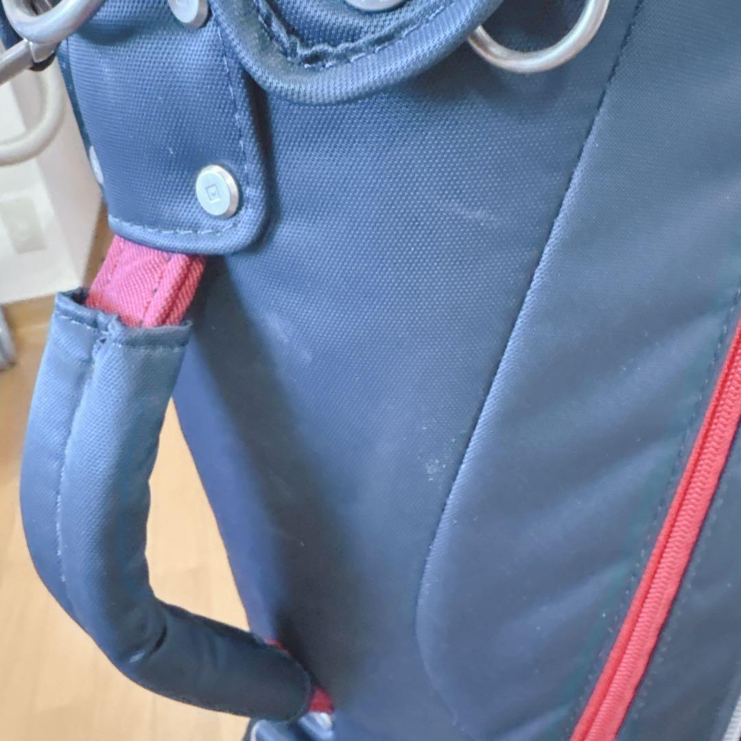 K441 美品onoff オノフ ナイロンツイル ネイビー キャディバッグ