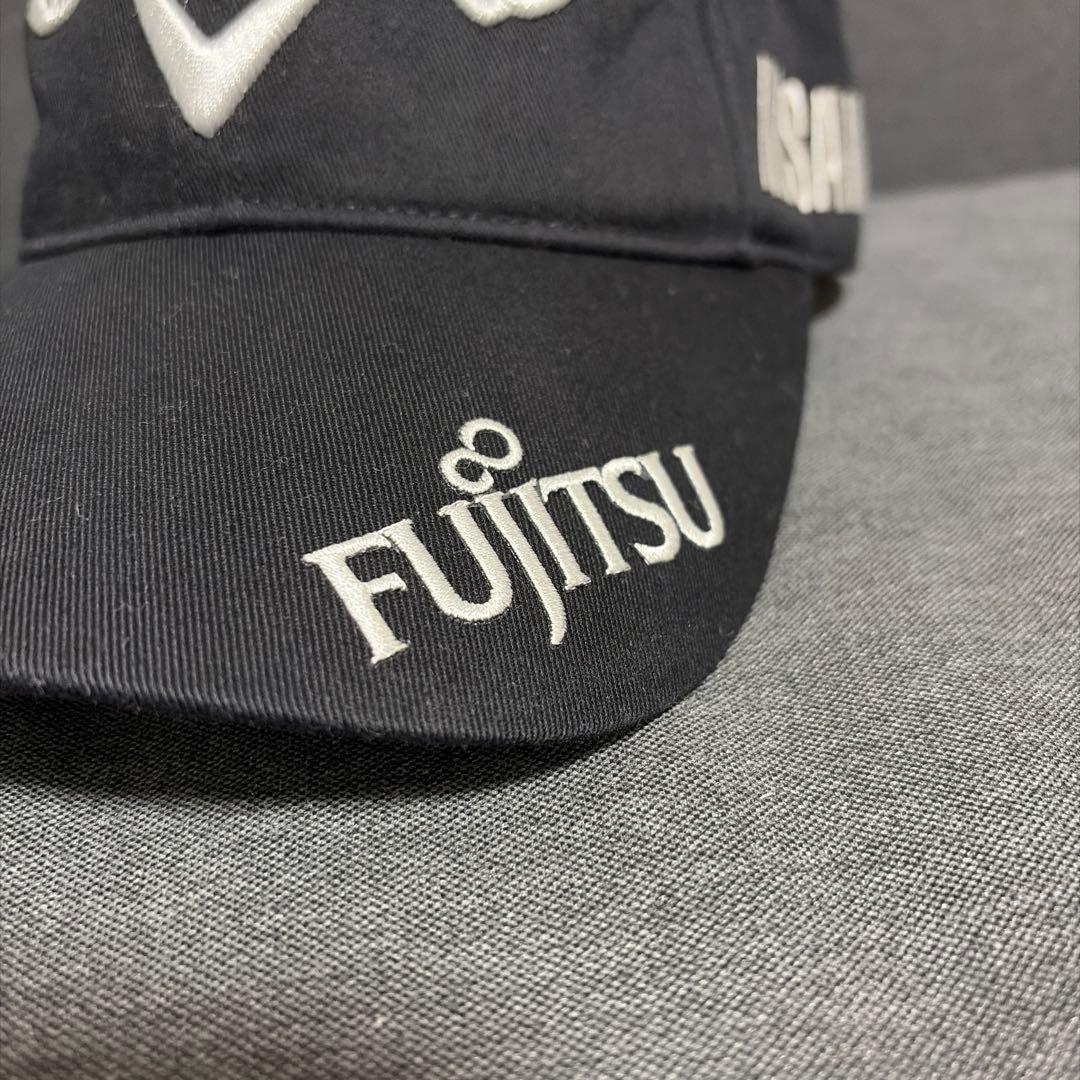 キャロウェイ 柏原明日架 キャップ 帽子 ゴルフ 富士通 スポンサー ブラック