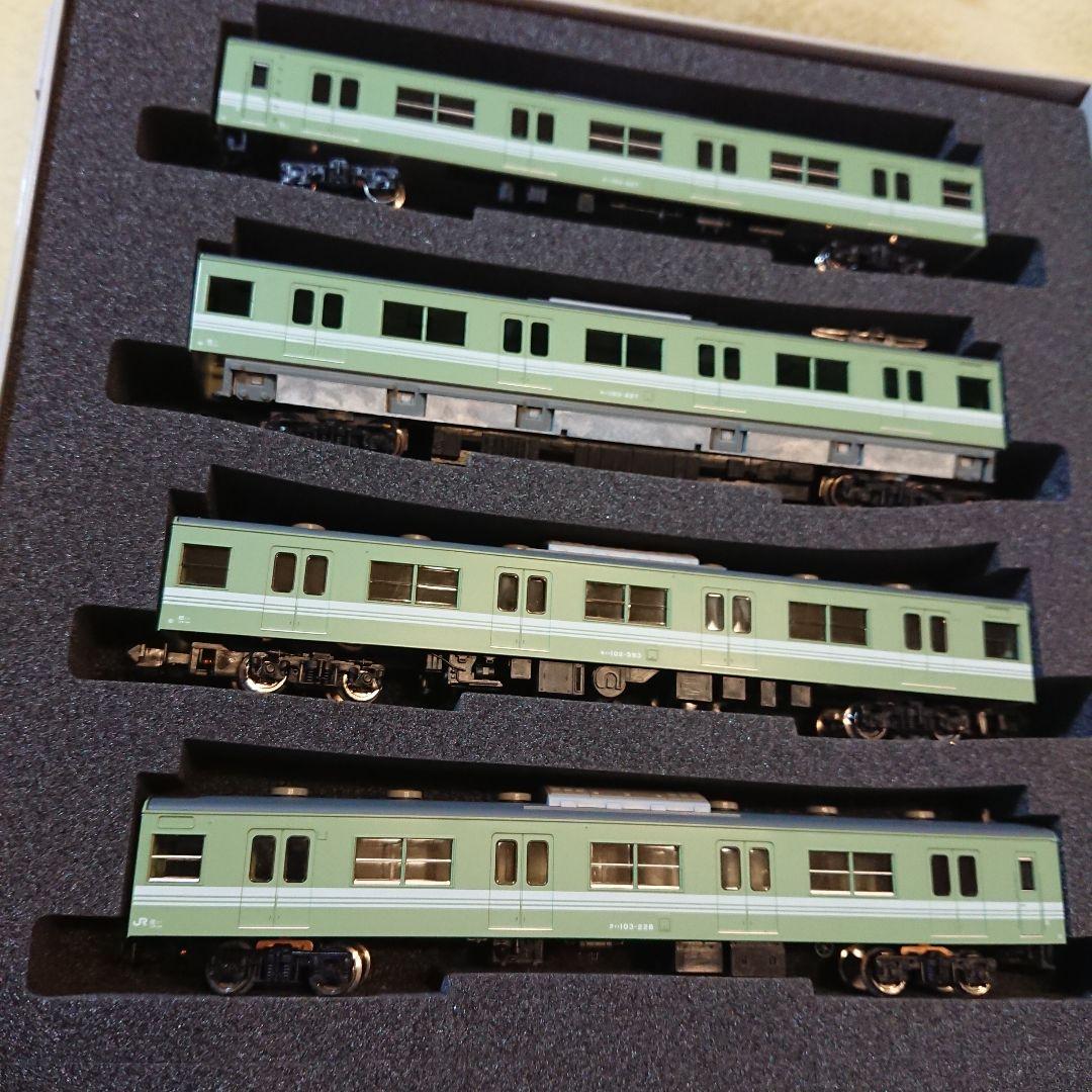 新品未使用送料込グリーンマックス ＪＲ103系関西形岡山色4両編成セット動力付き