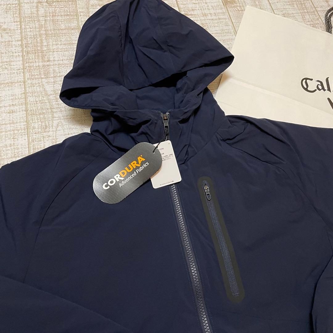 新品 キャロウェイ 長袖ブルゾン 中綿 撥水 フード付き ネイビー Mサイズ