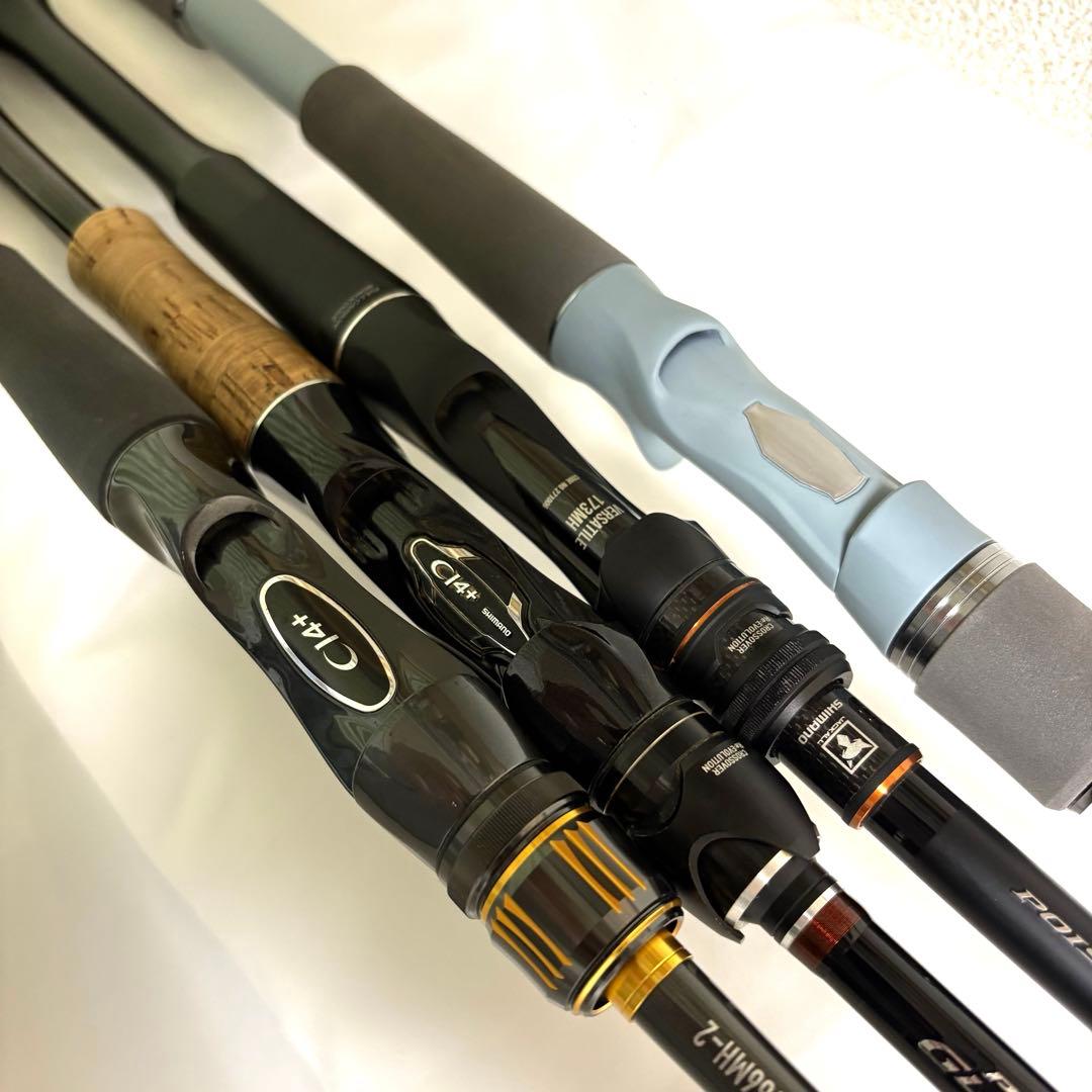 ☆手渡し希望☆バス釣り引退セット　ロッド4本