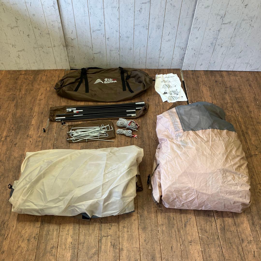 北山狼 BISINNA キャンプテント トンネルテント 4～6人用 二重層