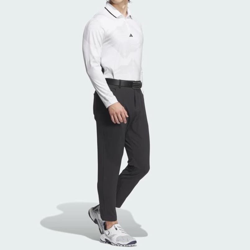 【96】秋冬 定価17,600円 アディダス ゴルフ 防風 アンクルパンツ 黒