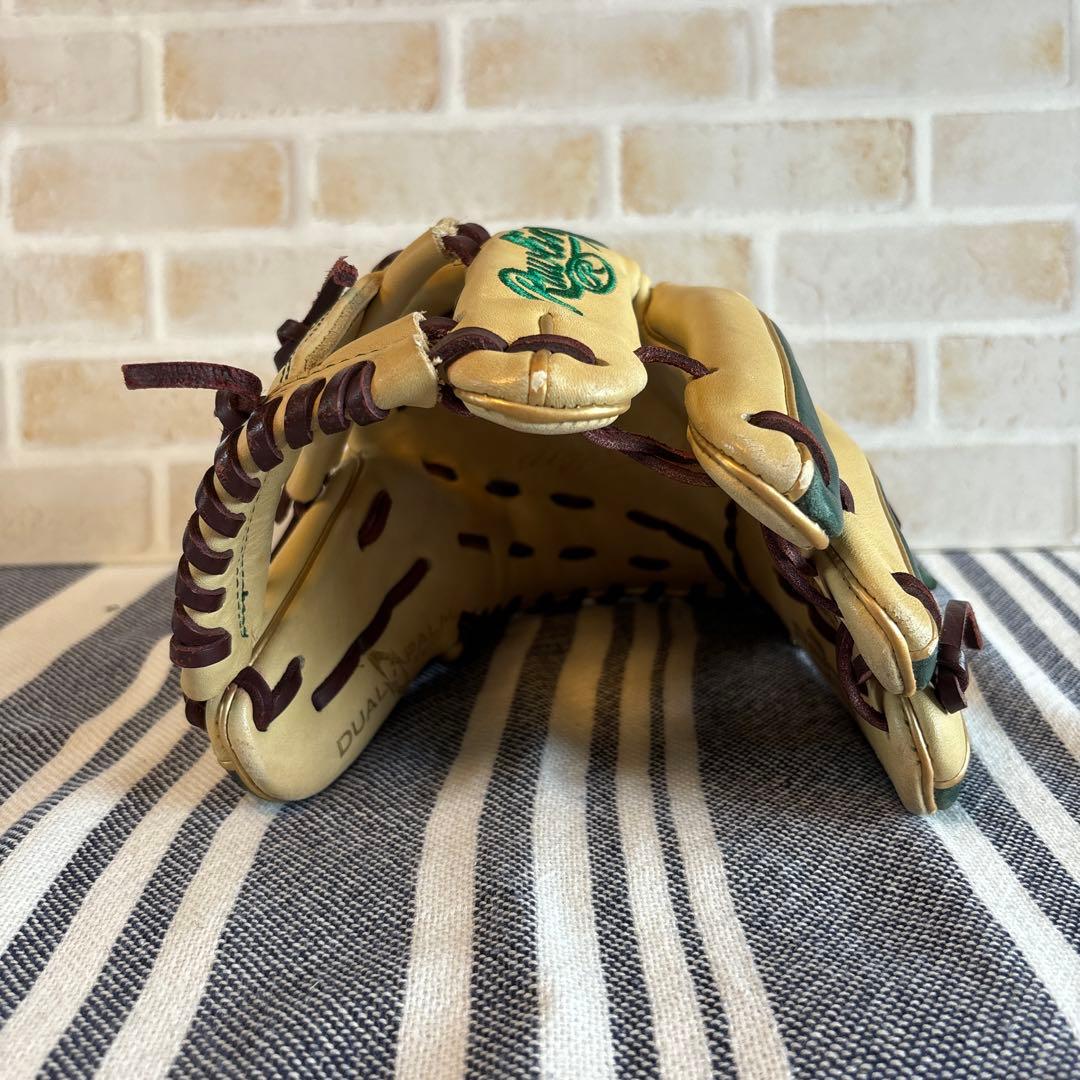 Rawlings 軟式グローブ 右手用 ベージュ/グリーン