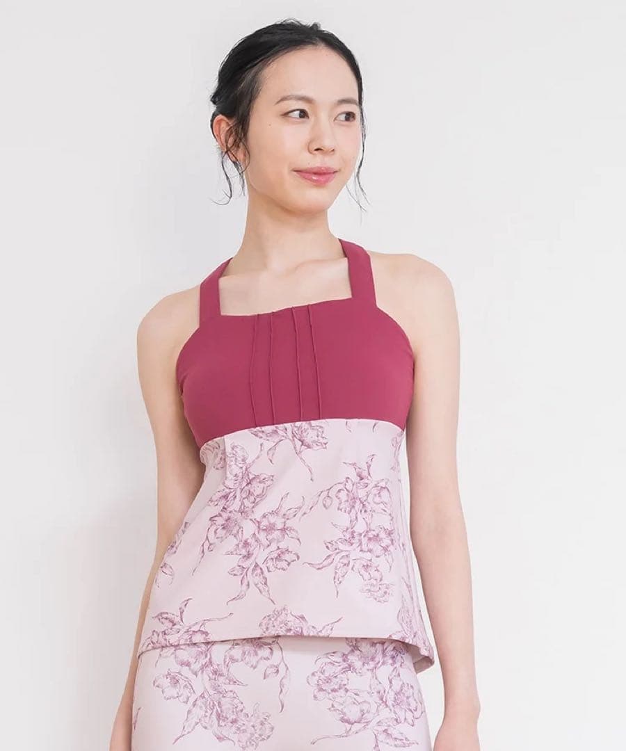 【新品】SUKALA アンティークプリント クロスタンクトップ&レギンス S