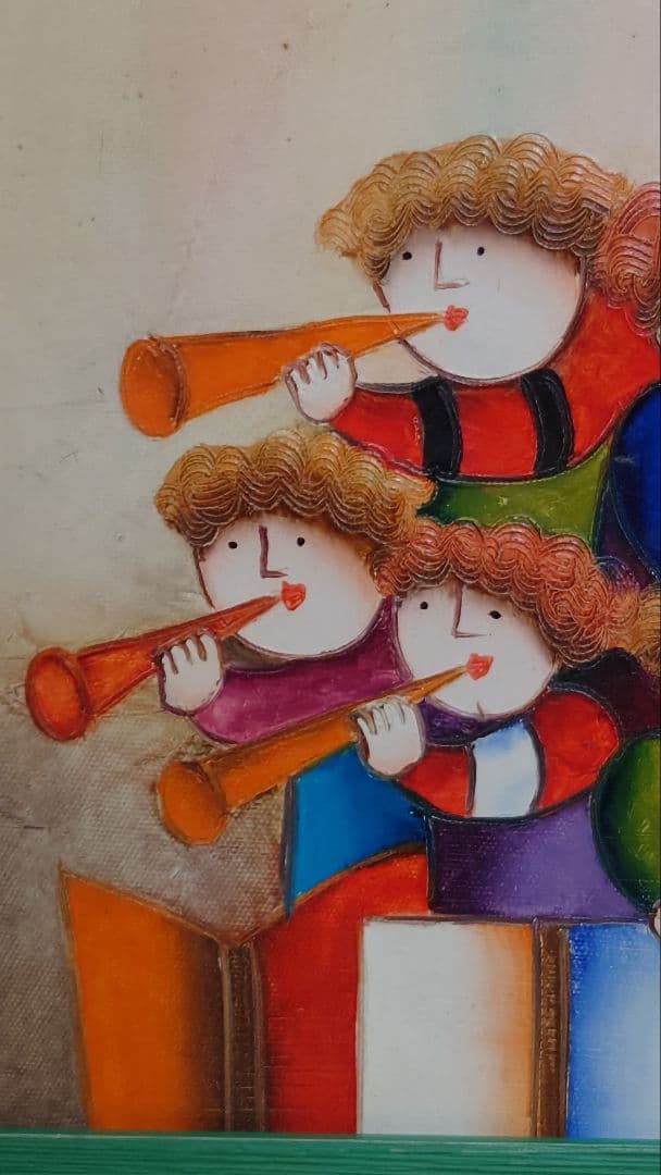 油彩画　油絵　ジェイ・ロイバル　音楽隊