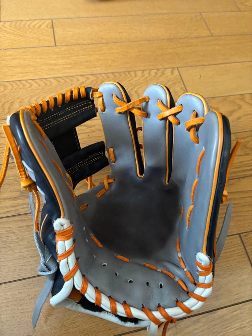 DiO 硬式野球グローブ 黒/オレンジ