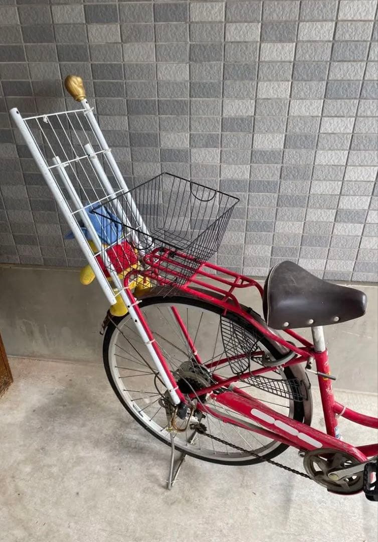 ⭐︎【世界に一台】⭐︎ギア付き改造27インチチャリ　旧デコチャリ残骸有り自転車状態悪