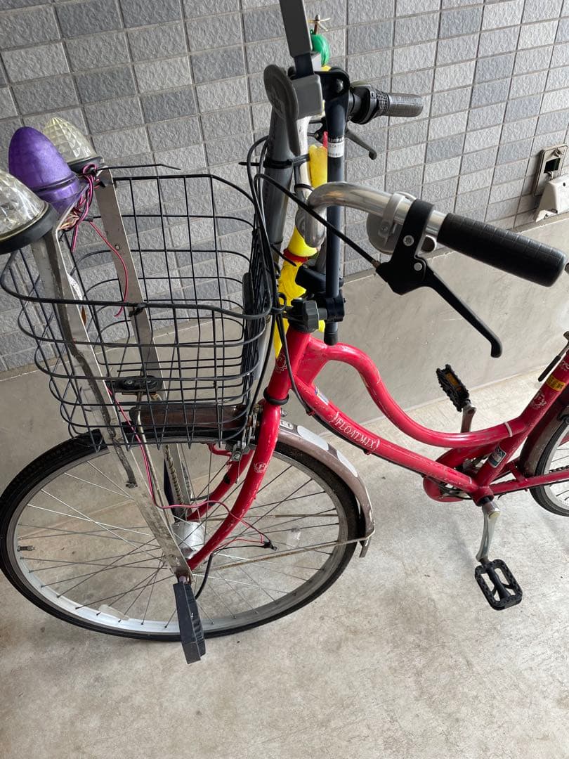 ⭐︎【世界に一台】⭐︎ギア付き改造27インチチャリ　旧デコチャリ残骸有り自転車状態悪