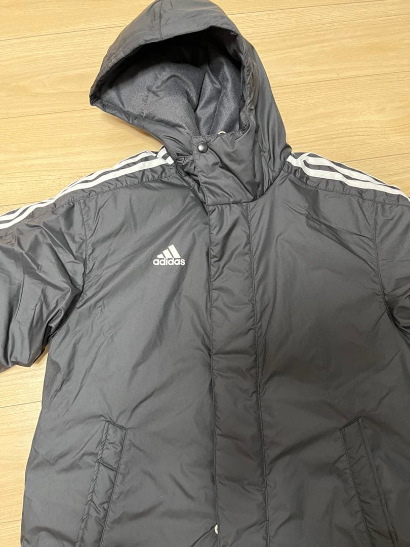 【新品・未使用】adidas ベンチコート Sサイズ ブラック