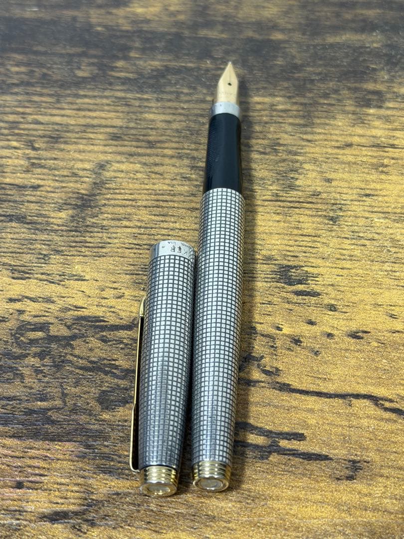 筆記確認＆洗浄済　パーカー　75 万年筆　スターリングシルバー　XF