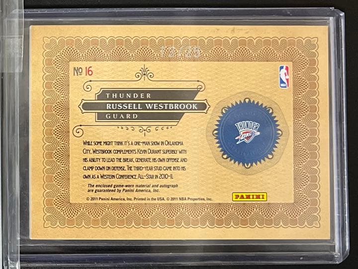 Russell Westbrook Auto NBA カード