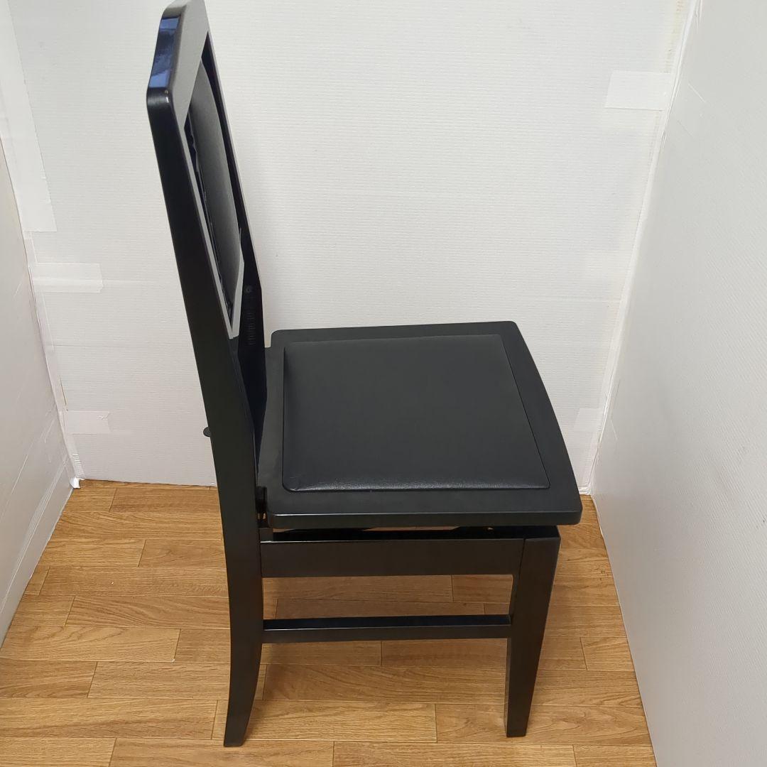 希少 名陽木工 PEACOCK ピーコック ピアノ椅子 背付 高さ調整可　木製