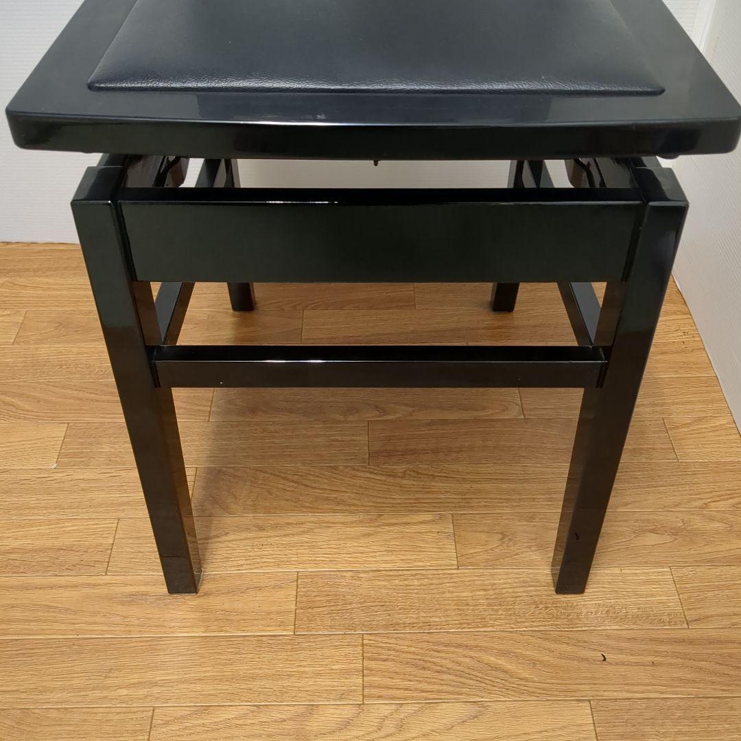 希少 名陽木工 PEACOCK ピーコック ピアノ椅子 背付 高さ調整可　木製