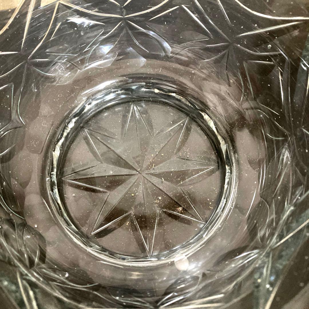 オランダ切子 ボンボン入れ 蓋物 ギヤマン アンティーク 菓子器