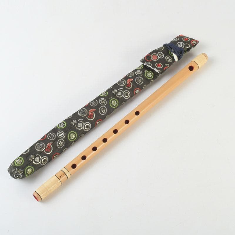 和楽器　木管楽器　獅子田竹渓作　篠笛　竹笛　袋付　N　9781